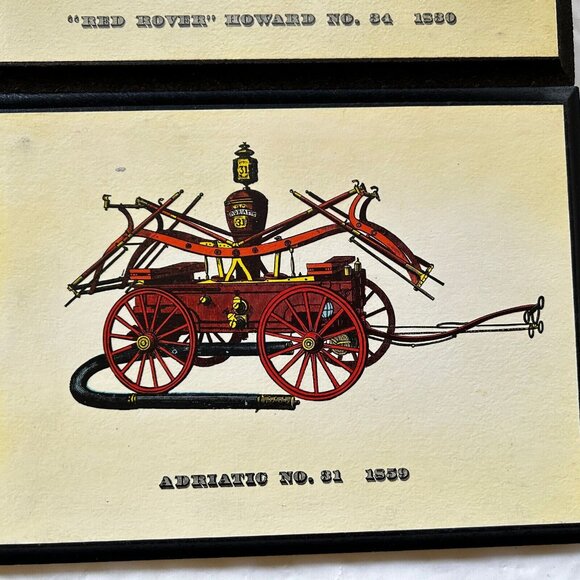 Yorkraft Wall Plaques Fire Engines Pearl Hose Adriato Red Rover Phoenix Hose vtg - Picture 5 of 11